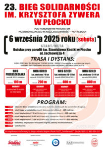 23. edycja Biegu Solidarności im. K. Zywera w Płocku